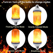 Load image into Gallery viewer, CPPSLEE - LED Flame Effect Light Bulb - 4 Modes Flame Light Bulbs with Gravity Sensor - E26 Base Christmas Decorations Flame Light Bulbs for Indoor/Outdoor/Hotel/Bar/Party Christmas Decor(2 Pack)