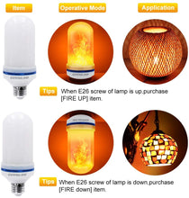 Load image into Gallery viewer, CPPSLEE - LED Flame Effect Light Bulb - 4 Modes Flame Light Bulbs with Gravity Sensor - E26 Base Christmas Decorations Flame Light Bulbs for Indoor/Outdoor/Hotel/Bar/Party Christmas Decor(2 Pack)