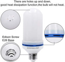 Load image into Gallery viewer, CPPSLEE - LED Flame Effect Light Bulb - 4 Modes Flame Light Bulbs with Gravity Sensor - E26 Base Christmas Decorations Flame Light Bulbs for Indoor/Outdoor/Hotel/Bar/Party Christmas Decor(2 Pack)