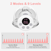 Load image into Gallery viewer, CPPSLEE Wearable Breast Pump, S12 Hands Free Breast Pump, Electric Portable Breast Pump with 2 Mode &amp; 9 Levels, Wireless Breast Pump, LCD Display, 24mm Flange, 2 Pack
