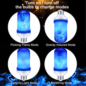 🎄Wapike flame effect LED bulb, four kinds of Christmas decoration pattern LED bulb, 🔥hotel, bar/festival